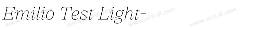 Emilio Test Light字体转换